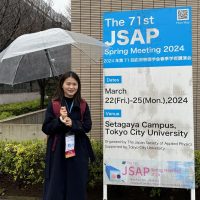 Jianlu got 2024 student presentation award at the 71th Spring Meeting of the Japan Society of Applied Physics.